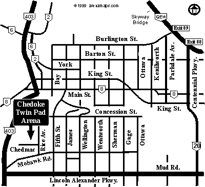 Road Map for Chedoke Twin Pad Arena